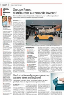 Article de presse du groupe Parot
