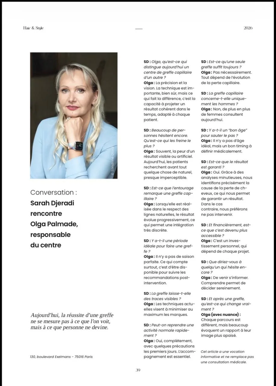 Interview de médecin avec portrait féminin