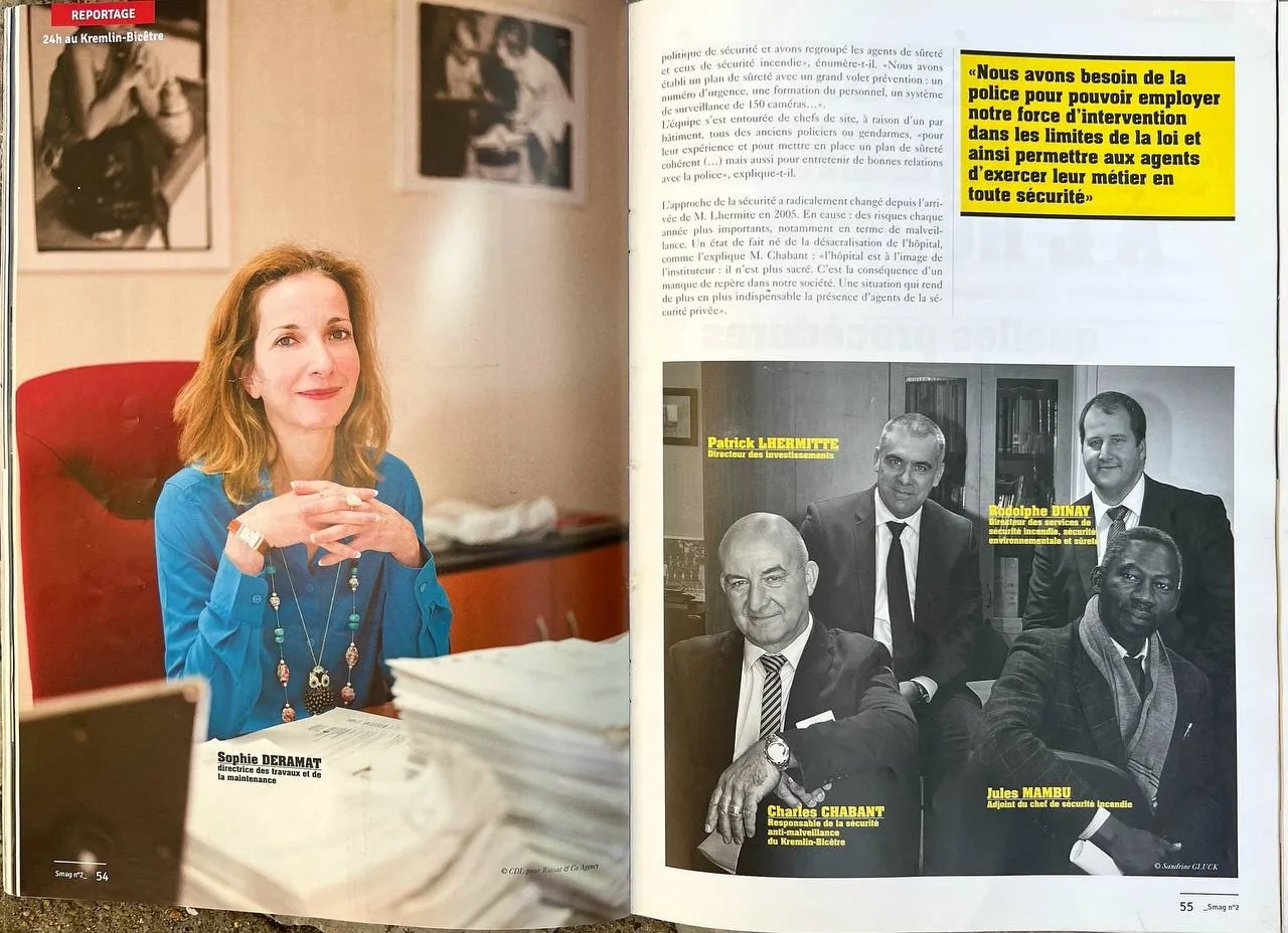 Interview magazine avec portrait féminin