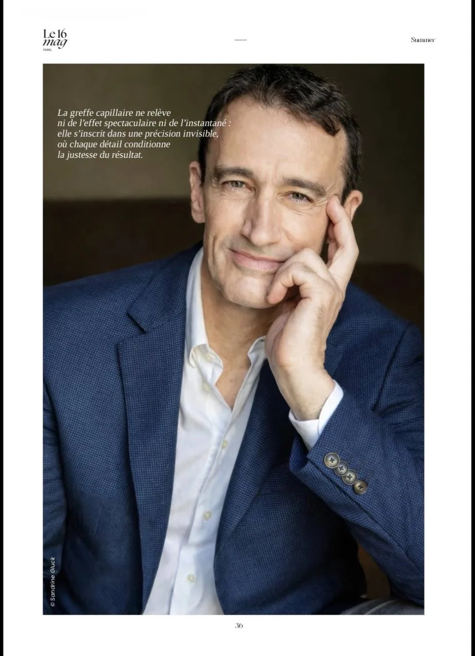 Portrait professionnel d’un homme publié dans un magazine